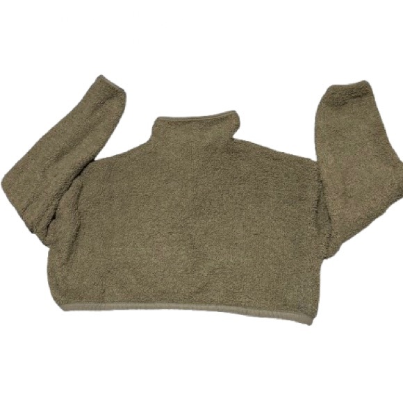 2/$35 Skims Cozy Grey Women's Crop Adjustable Sweater 2x/3x - Picture 4 of 9